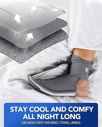 Fitomo Night Splint for Plantar Fasciitis Relief (Small) for Sleeping Support