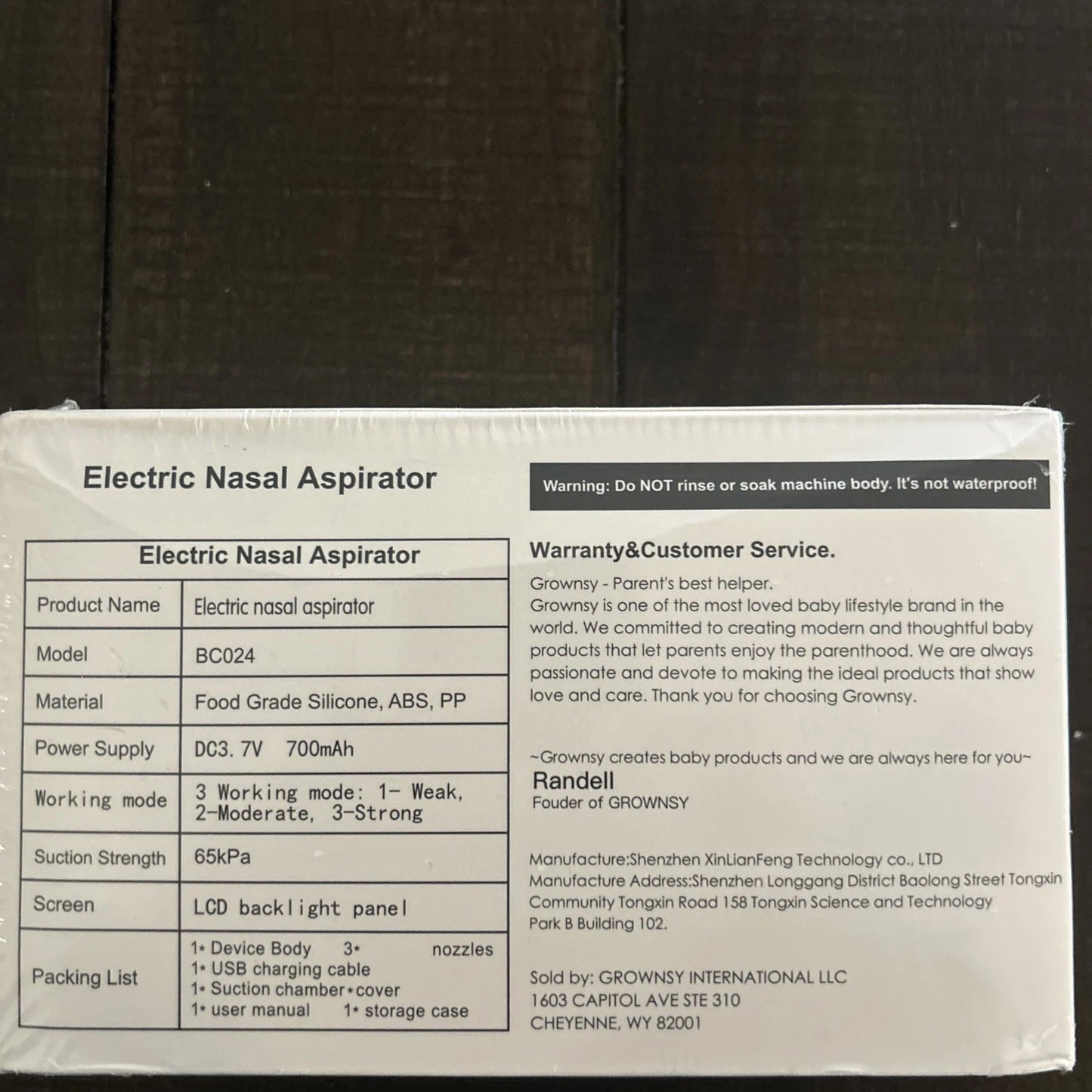 New! Growns Baby Nasal Aspirator