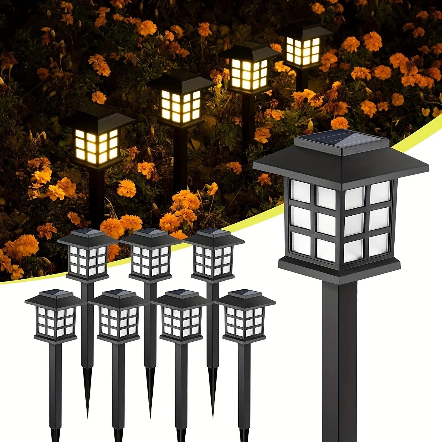 Brand New Solar LED Lights, Outdoor, Landscape or Pathway Yard, 8 pack