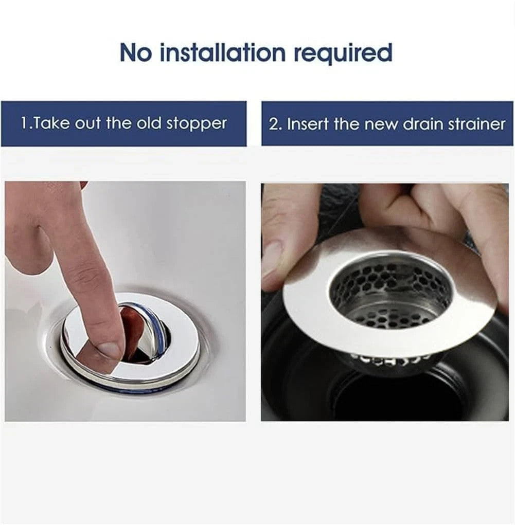 Bathroom Sink Strainer (4 Pack), Bathtub Drain Cover Lavatory Sink Drain