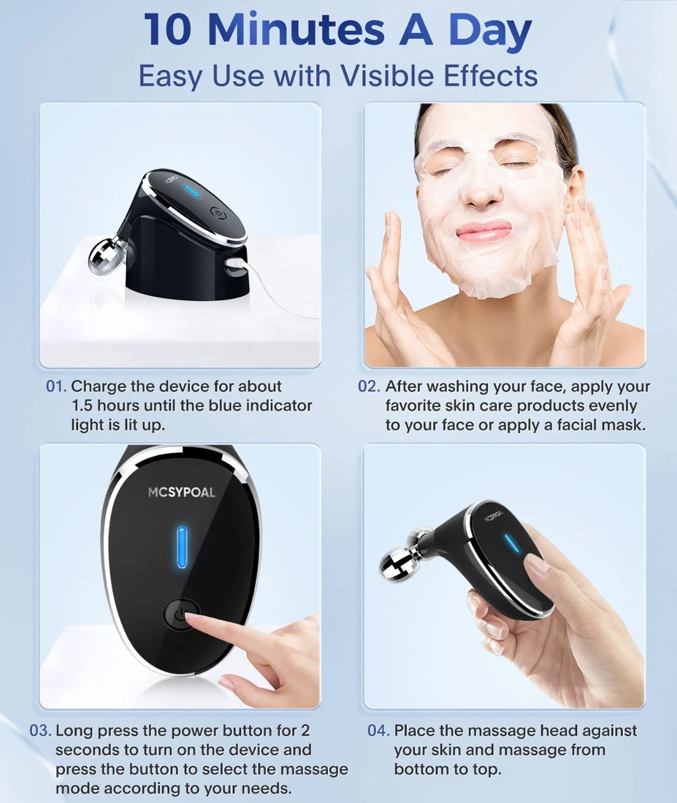 Factory Sealed 5-In-1 Microcurrent Multifunctional Facial Massager