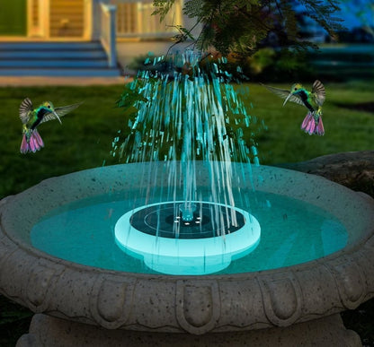 💦 Solar Floating Pool Fountain with RGB LED Lights + 6 Spray Nozzles – Garden