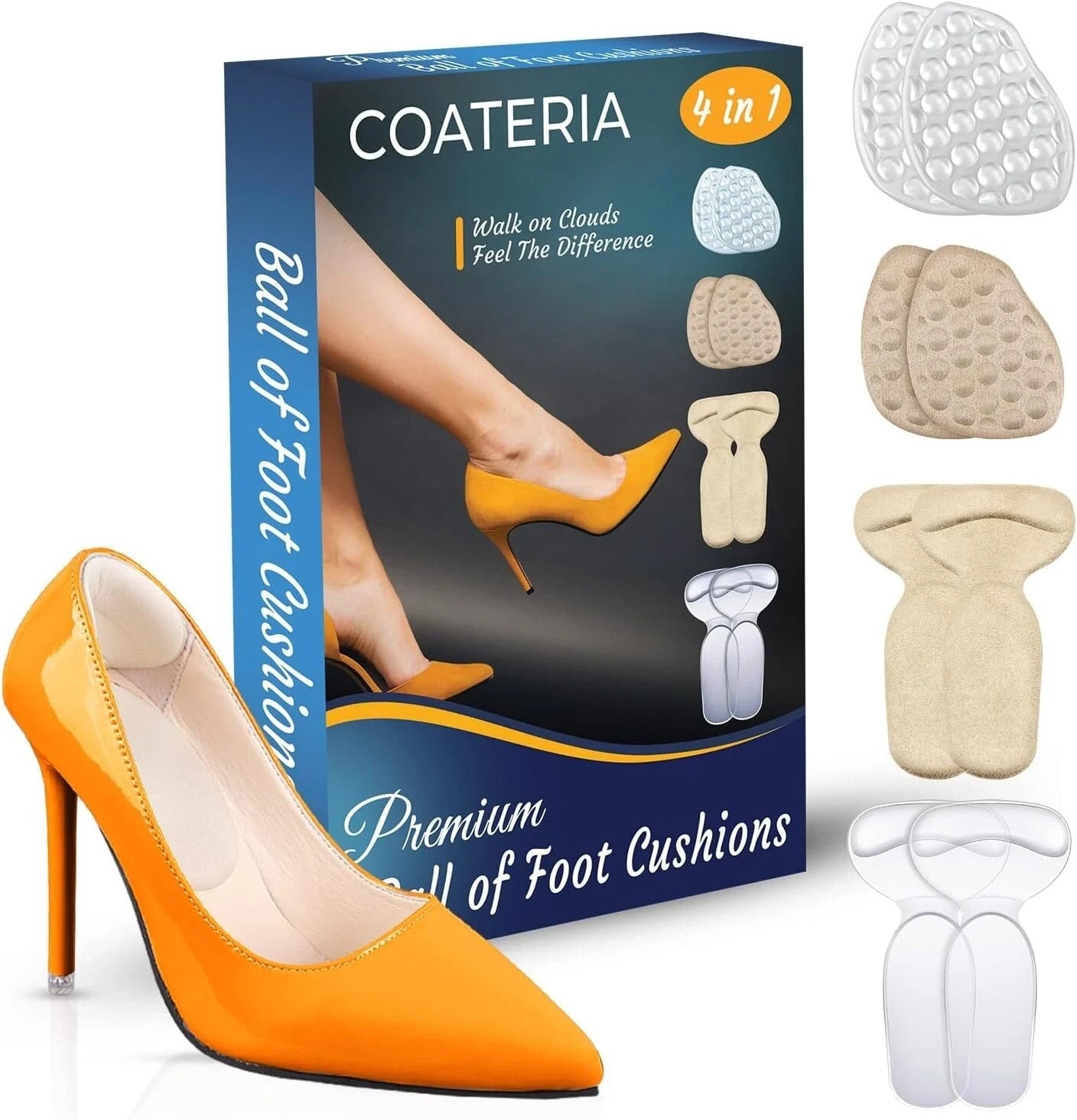 COATERIA Premium Ball of Foot Cushions for High Heels Shoes