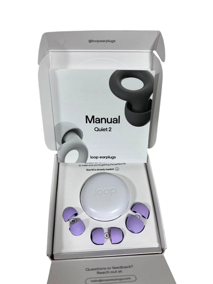 Loop Quiet 2 Ear Plugs Ultra-Comfy Reusable Noise-Reducing, Sleep, Deep Focus