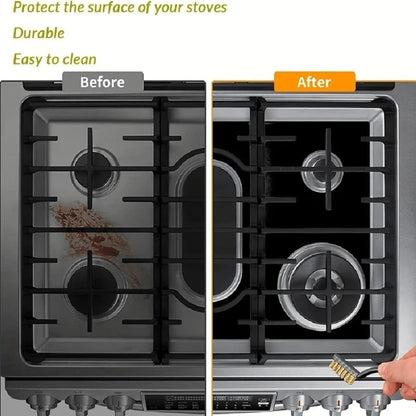 3pcs Reusable Non-Stick Stove Burner Covers for Gas Range - Heat Resistant & Was