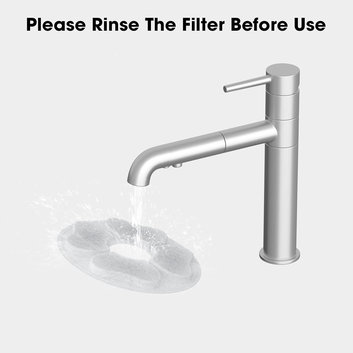 DEEIPET 8 Packs Cat Water Fountain Food Grade Replacement Filters & Sponges