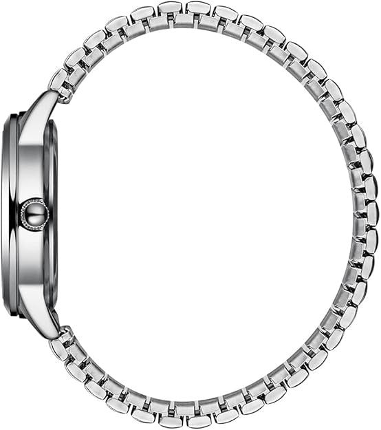 BOSHIYA Small Silver Women's Watch, Easy Reader Analog Ladies Quartz