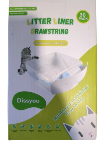 2 - 30 Pack Cat Litter Liners /Refills - Bags Compatible with Litter Boxes
