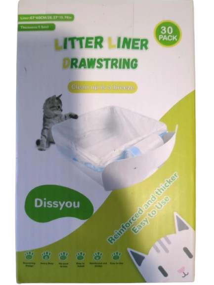 2 - 30 Pack Cat Litter Liners /Refills - Bags Compatible with Litter Boxes