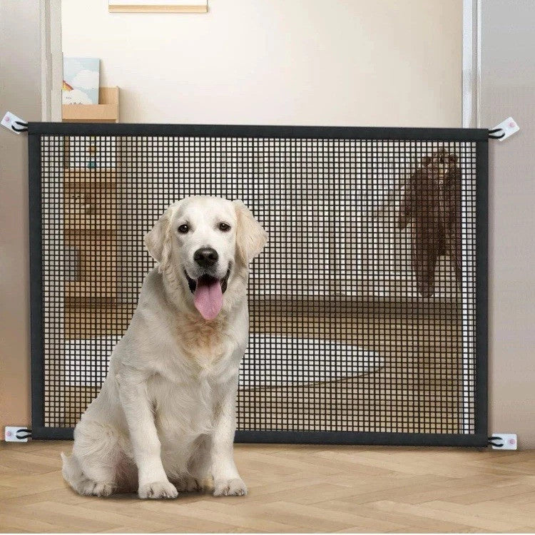 Dog Gate for Stairs Pet Gates for The House: Dogs Screen Mesh Gate for Doorways