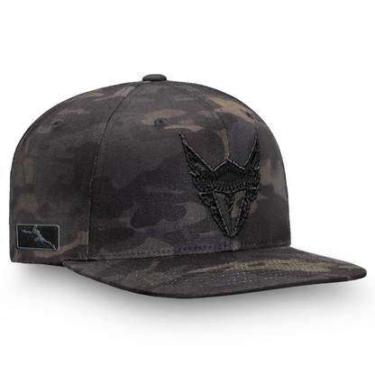 Los Angeles Valiant Fanatics Overwatch League Camo Flat Brim Snapback Hat - Blac