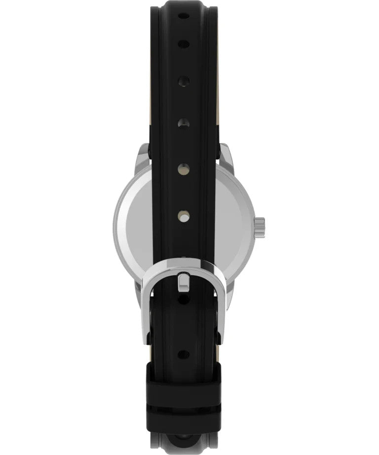 New Timex T2H331 Women's Classic Design Black Leather Watch, Indiglo, Date, 25mm