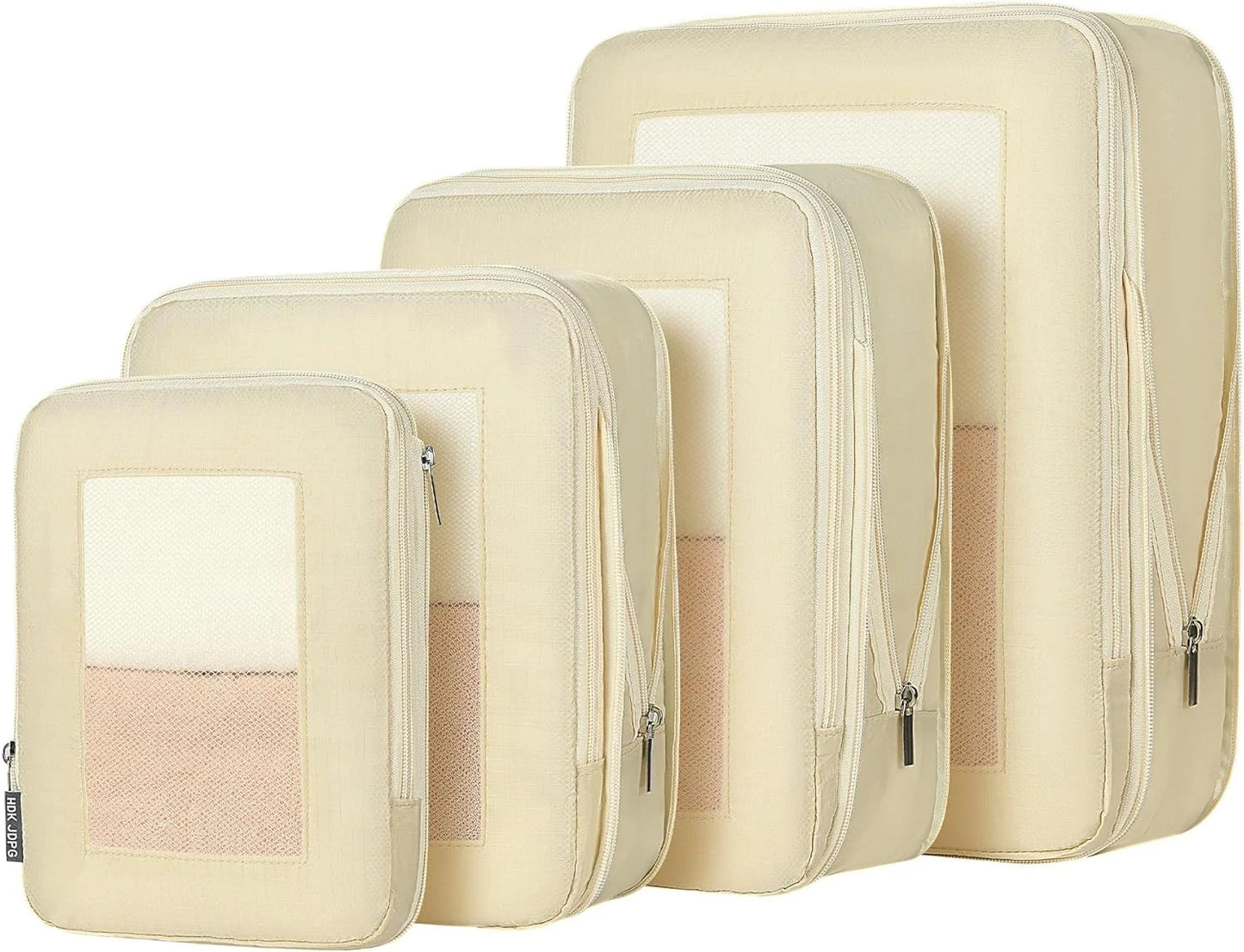 4 Pack Ultralight Compression Packing Cubes Travel for Suitcases