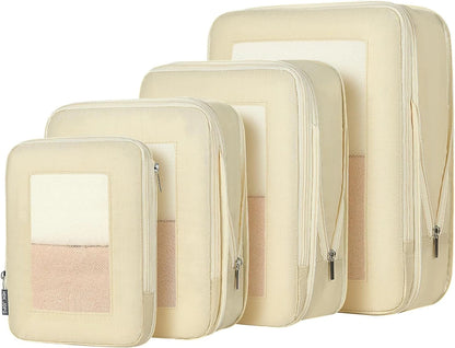 4 Pack Ultralight Compression Packing Cubes Travel for Suitcases