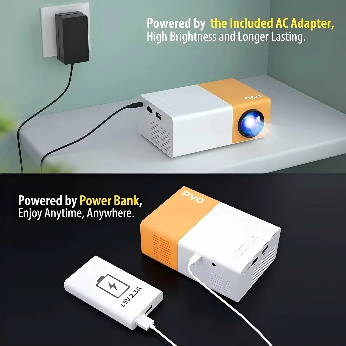 Mini Portable Projector – Compact LED Home Theater Projector