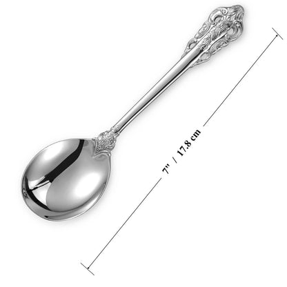 New Molain Round Soup Spoon, Set of 10 Stainless Steel