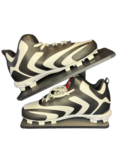 Rawlings Youth Rookie Mid Baseball Cleats 179261 Black White Youth Size 4