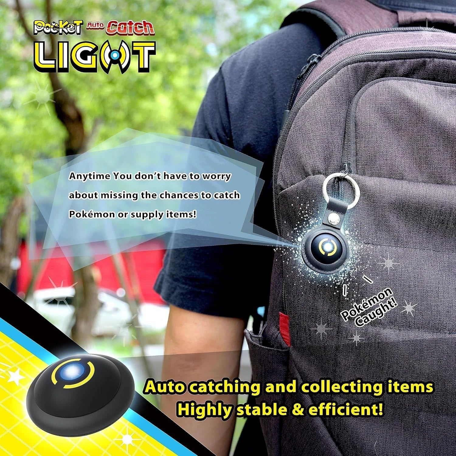 Brook Portable Auto Catch Light - Dual Accounts, Smallest Pocket Monster Pendant
