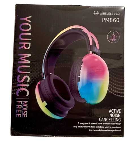 Factory Sealed Active Noise Cancelling Bluetooth Headphones PM860 Over-Ear