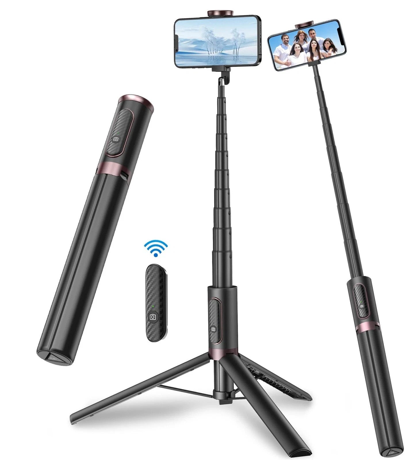TONEOF 67" Cell Phone Selfie Stick Tripod Smartphone Stand All-in-1