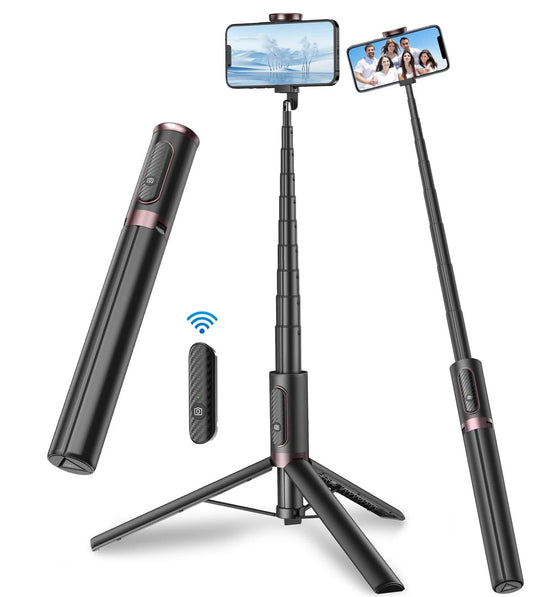 TONEOF 67" Cell Phone Selfie Stick Tripod Smartphone Stand All-in-1