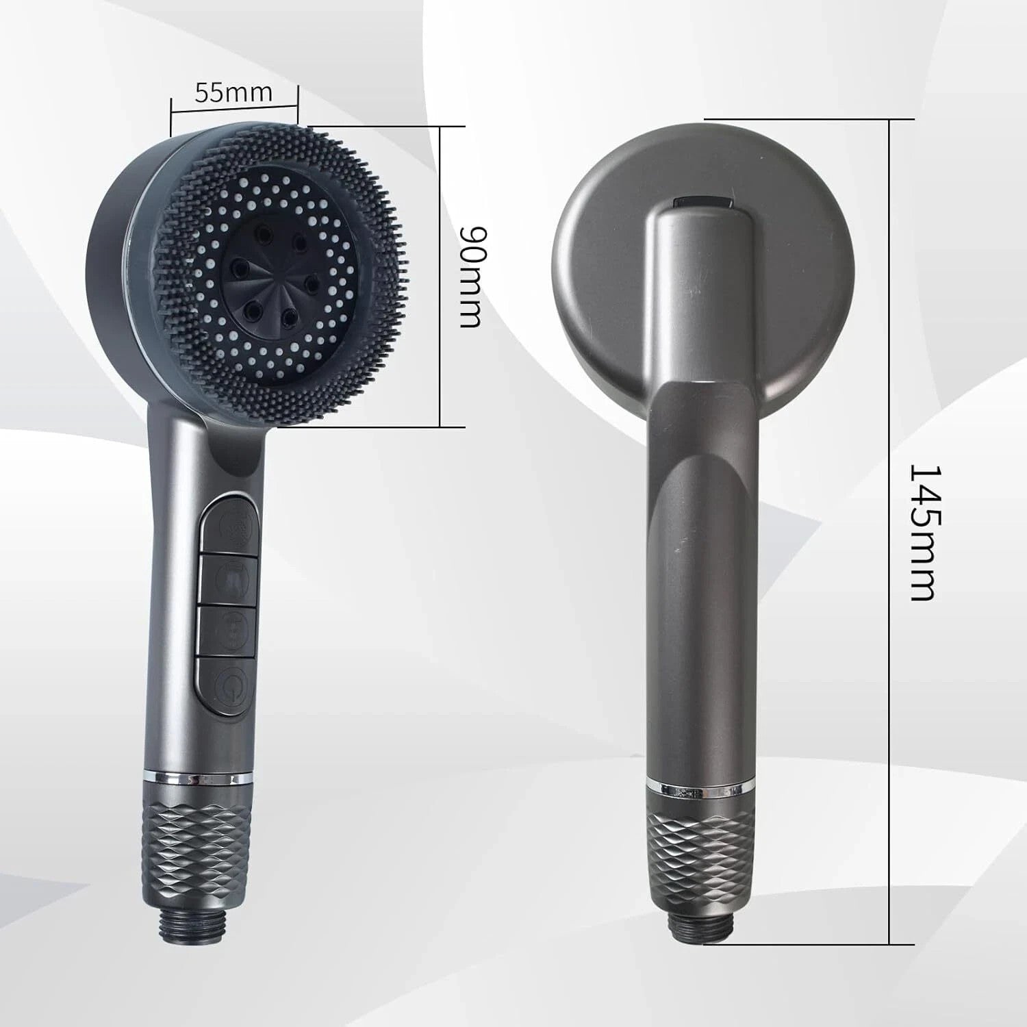 High Pressure Shower Head 4 Settings Handheld Shower Heads Spray With 5 FT Hose