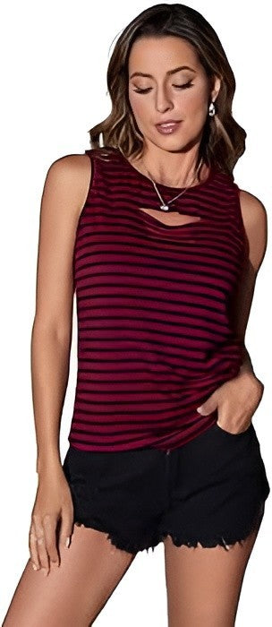 Milumia Women’s Cut Out Rock Ripped Tank Top – Size L