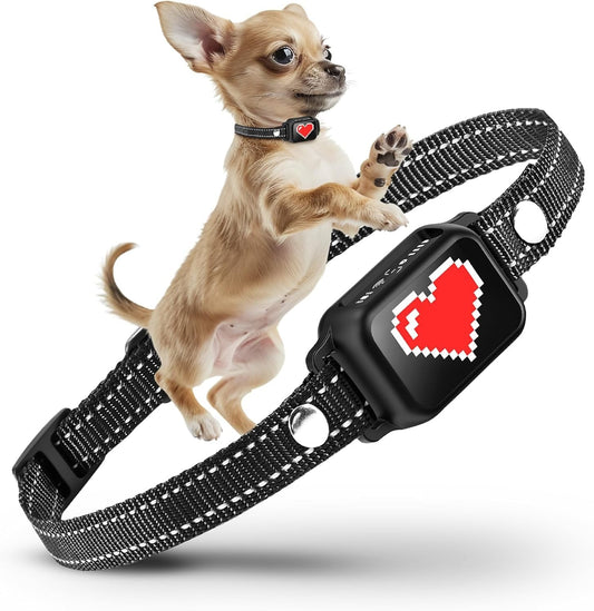 Elecane Mini Anti Barking Collar – No shock, Rechargeable, Waterproof, 4+ lbs