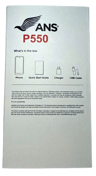 ANS P550  (Unlocked) Black 16GB Android GSM Dual-SIM 2GB RAM Smartphone (2025)