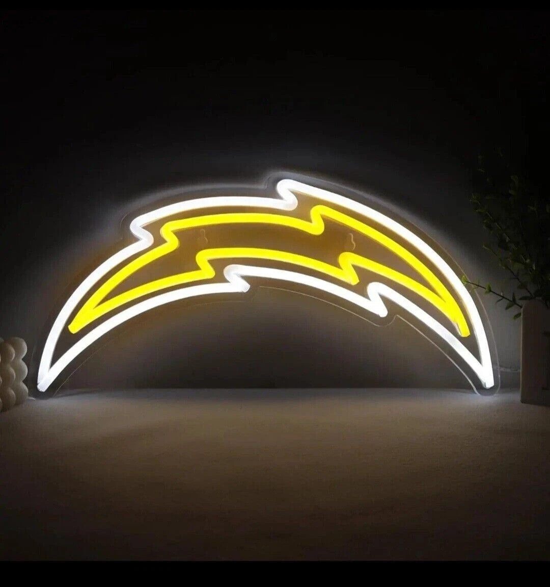 16"x9" Los Angeles Chargers LA Sport LED Neon Sign With Dimmer USB Powered Light