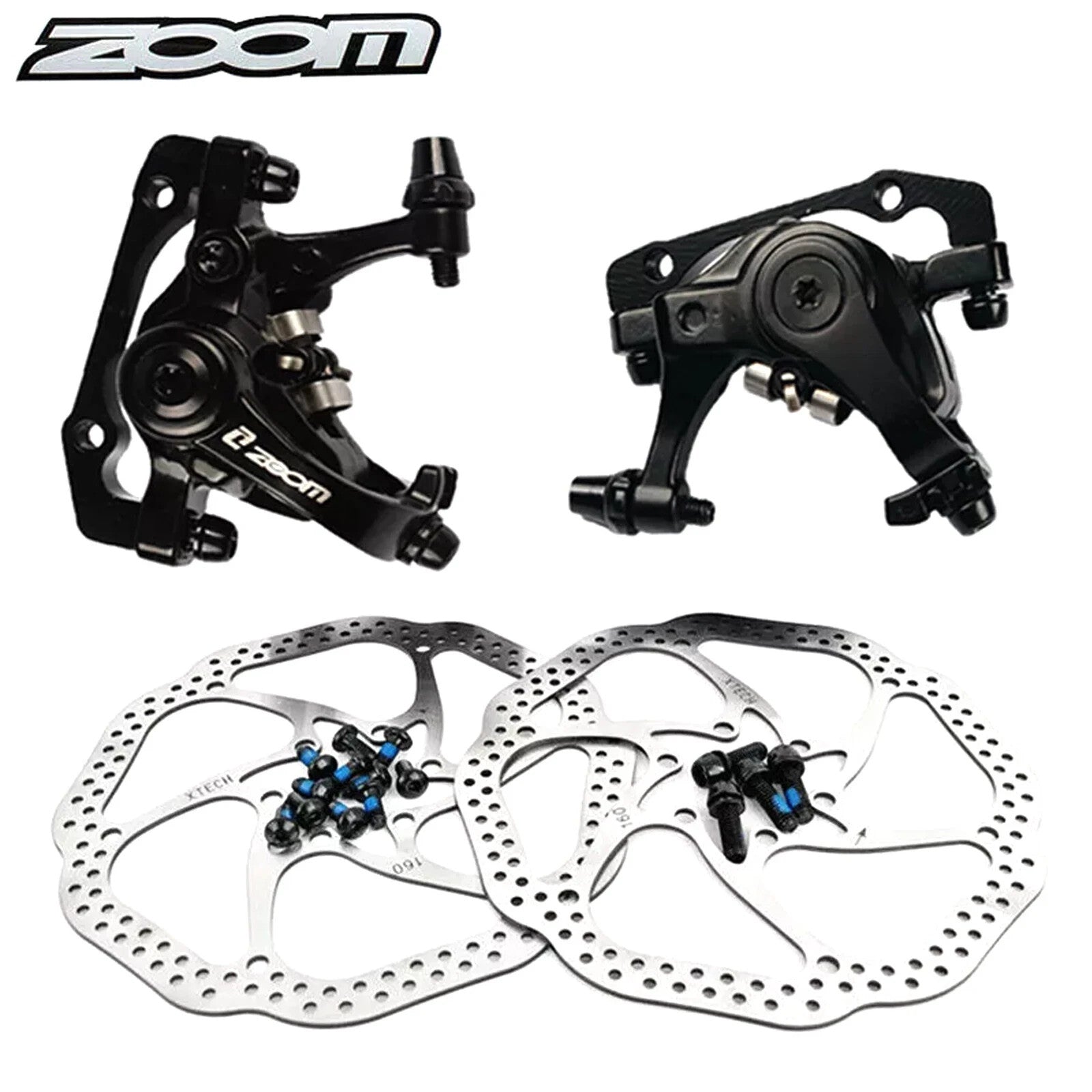 BUCKLOS Mountain Bike Mechanical Disc Brake Caliper with Adapter and 160mm