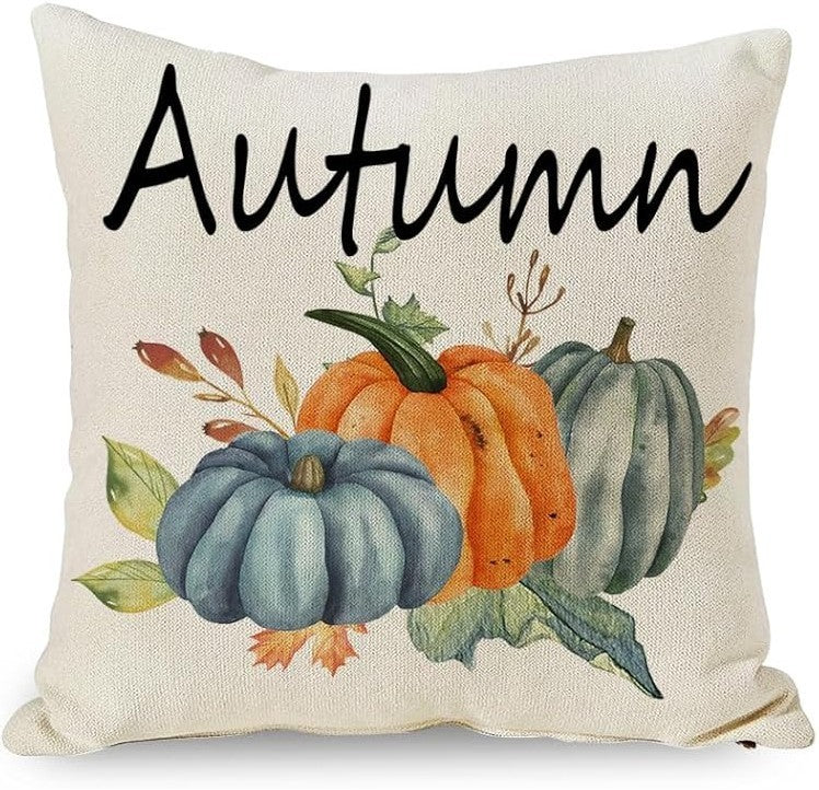 2 pack Fall Autumn Couch Throw Pillow Covers,  18x18, Thanksgiving, Seasonal