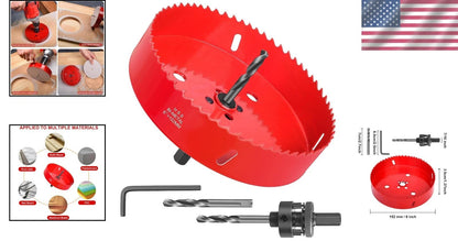 6 Inch Hole Saw - 152Mm HSS Bi-Metal Hole Cutter for Different Project