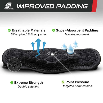 Sleeve Stars Elbow Brace Tendonitis Support Strap Adjustable PINK Unisex Bx27