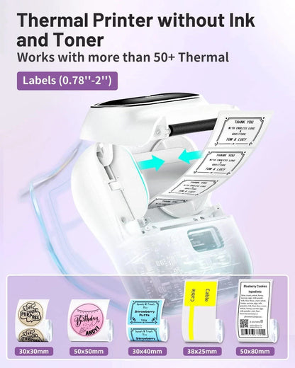 Phomemo M110 Portable Thermal Label Maker Bluetooth Inkless Mini Printer