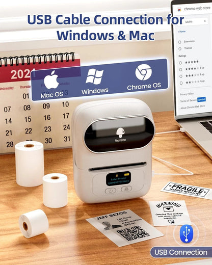 Phomemo M110 Portable Thermal Label Maker Bluetooth Inkless Mini Printer