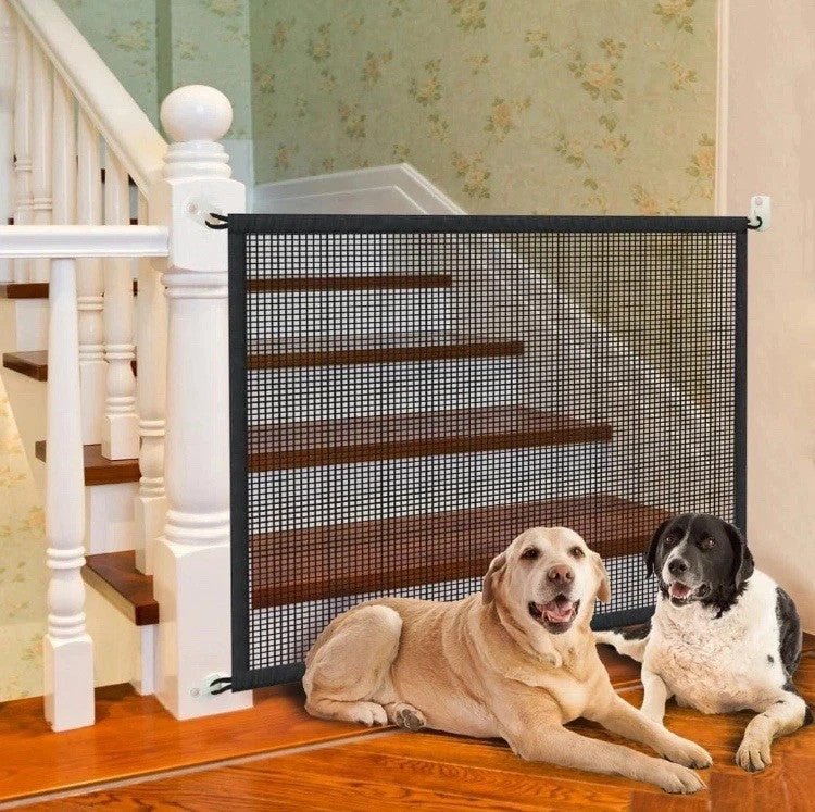 Dog Gate for Stairs Pet Gates for The House: Dogs Screen Mesh Gate for Doorways