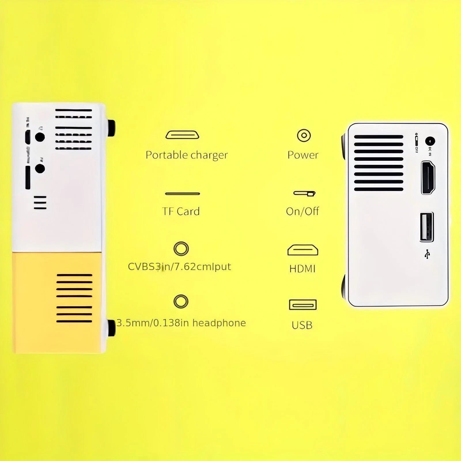 Mini Portable Projector – Compact LED Home Theater Projector