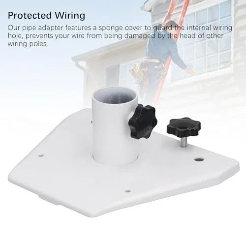 Starlink Gen 3 Mount Pipe Adapter, Starlink V3 Mount Plate Roof Mount, Black