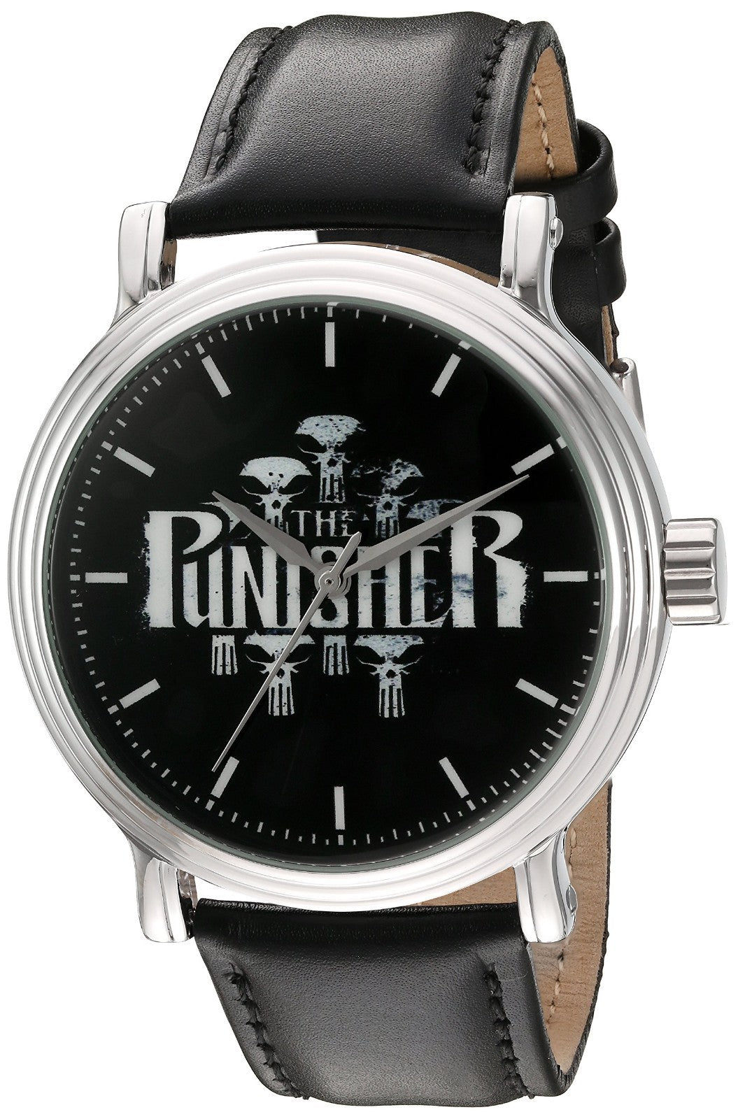 Marvel Mens W002532 The Punisher Analog Display Analog Quartz Black