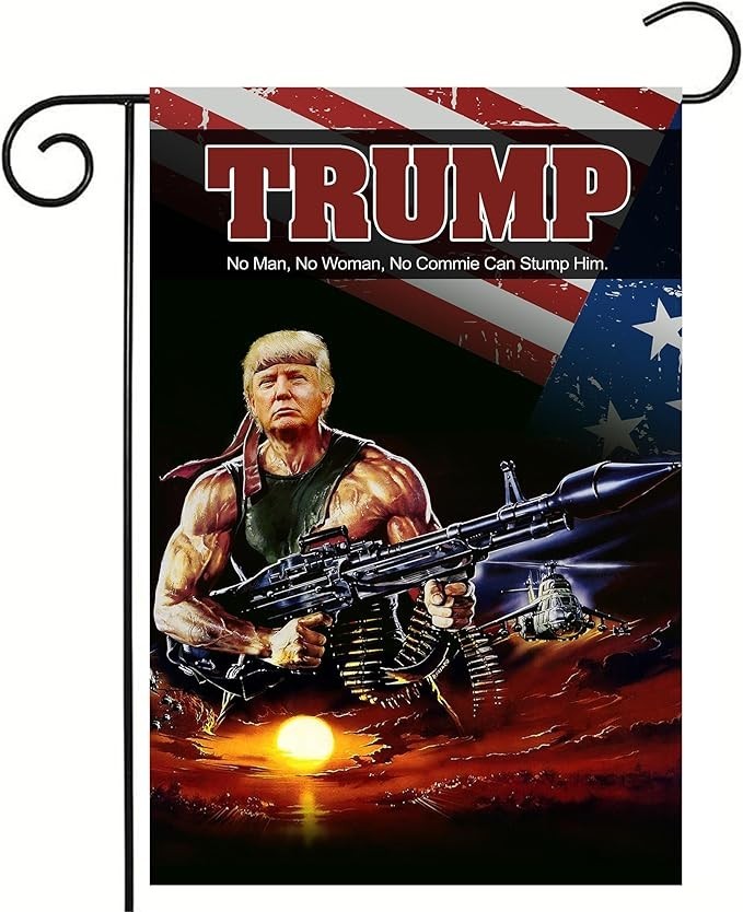 Brand New Trump Flag Rocket Gun Tank Donald Trump Garden Flags