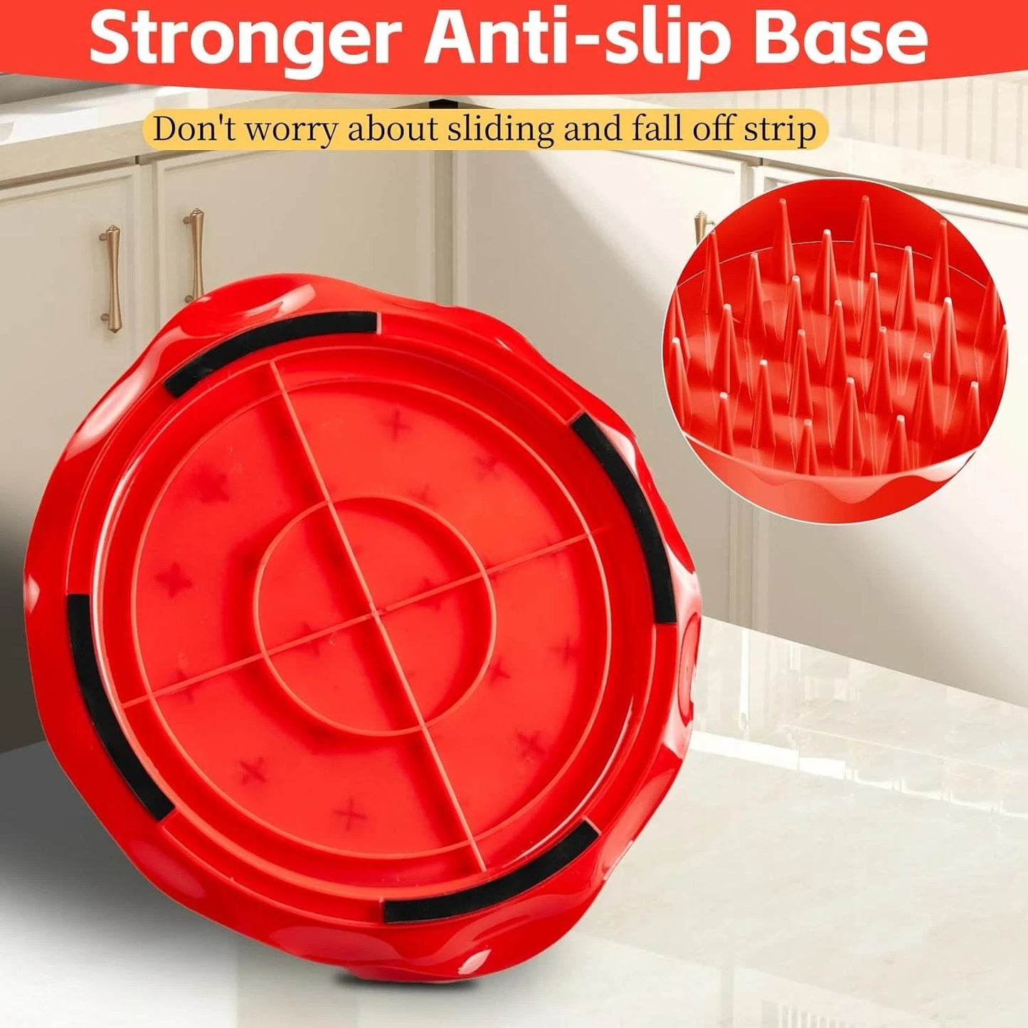 New Chicken Shredder Tool Twist Large with Brush,Visible Kitchen Meat Red