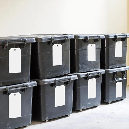 90 Pieces 3X6 Inch Large White Plastic Shipping Tags with String Heavy Duty