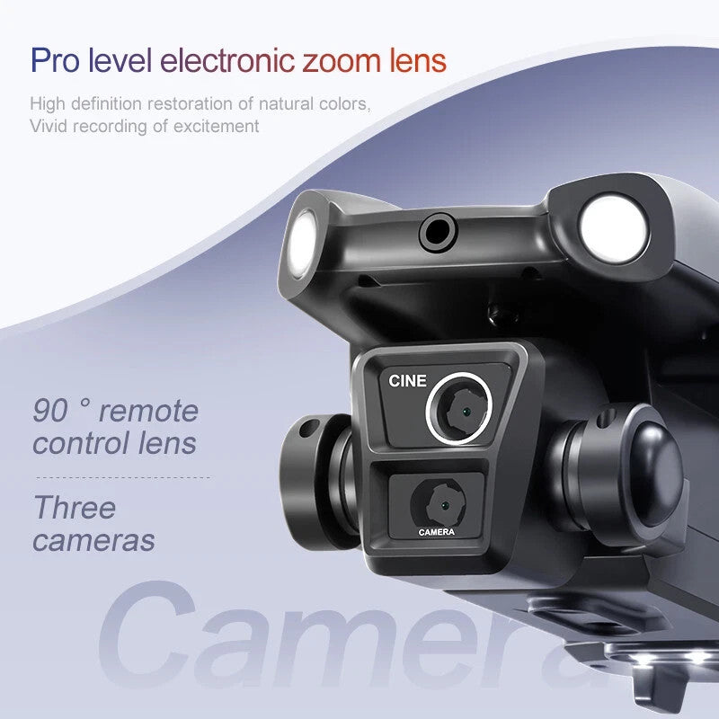 D3 RC Drone WIFI FPV 4K HD 3 Cameras Obstacle Avoidance Optical Flow Quadcopter