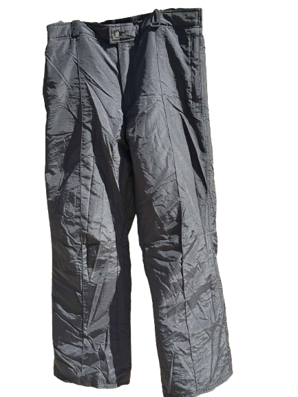 Mountain Tek Men’s L Black Insulated Snow Pants – Adjustable Waist, Ski & Winter