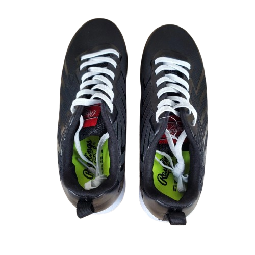 Rawlings Savage Low Men’s Baseball Cleats Black/White Lace-Up Size 13D