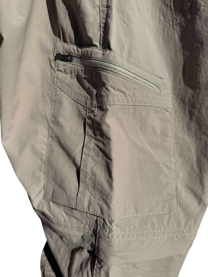 Columbia Silver Ridge Cargo Convertible Pants Mens 36x32 Black Belted Omni Shade