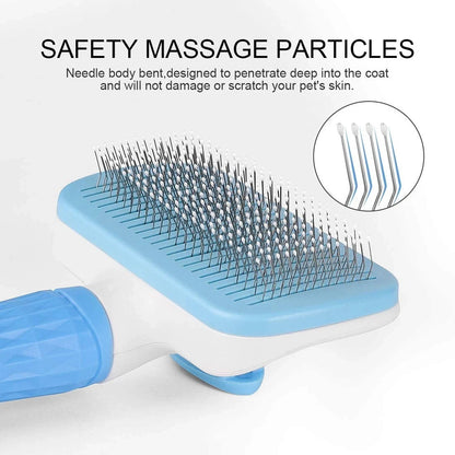 Atlamia Self Cleaning Slicker Brush for Cat or Dog, Shedding or Grooming