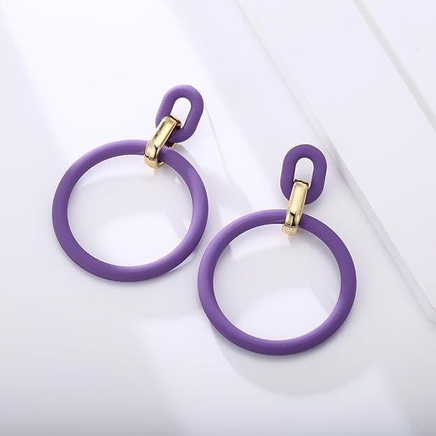 RUOFFETA Acrylic Rectangle Earrings, Fashion Acrylic