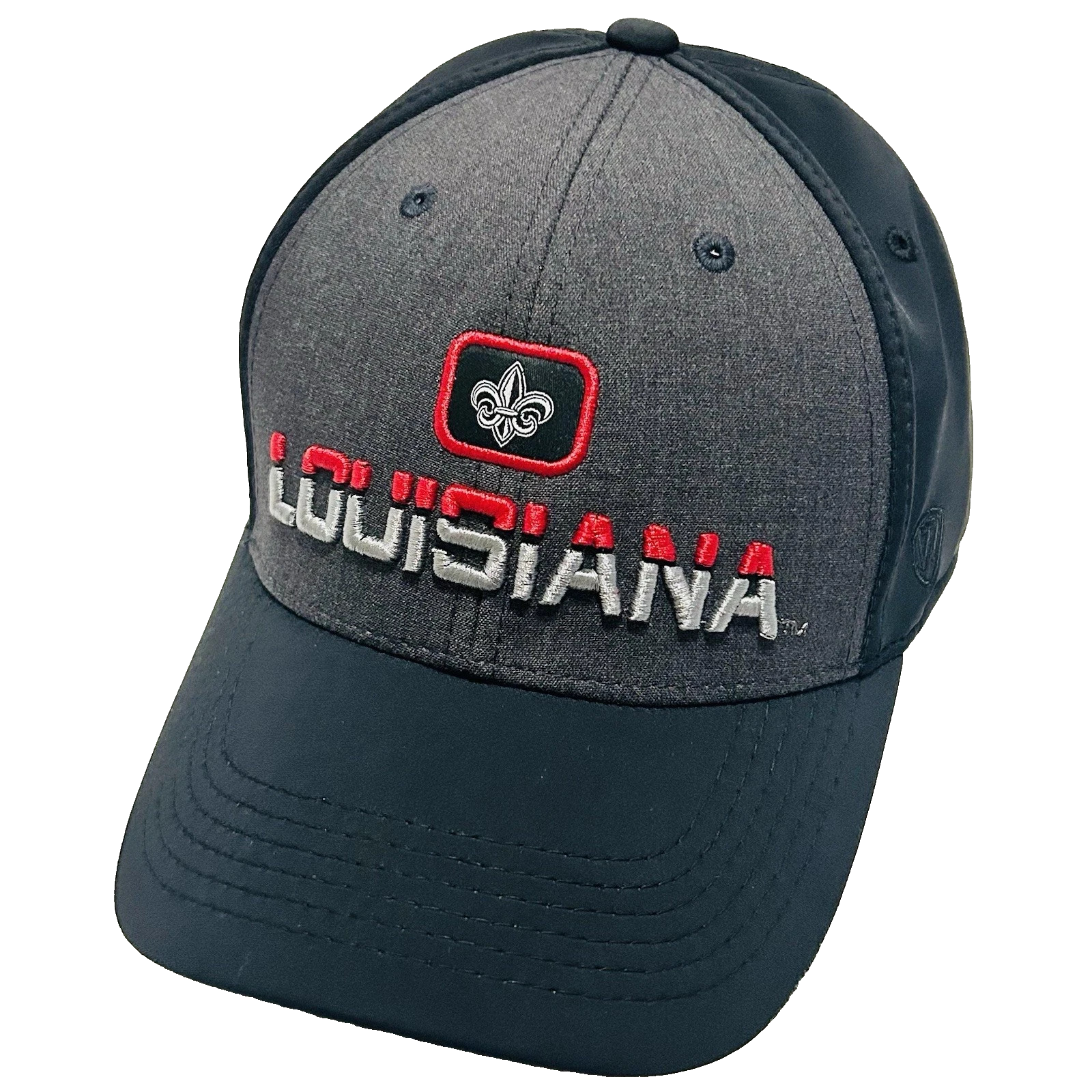 Top of the World Louisiana Lafayette Ragin' Cajuns One Fit Stretch Hat Black